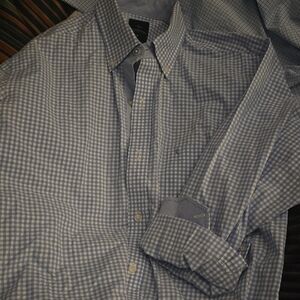 Tailorbyrd Light Blue and White Gingham Men's Shirt